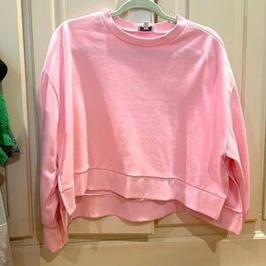 super cute cropped pink sweatshirt